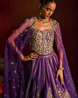 Purple Corset Lehenga Set
