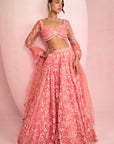 Peach Lehenga Set