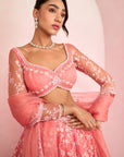Peach Lehenga Set