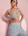 Blue Sharara Set