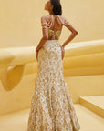 Off-White Mermaid Lehenga Set - Eraya