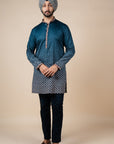 Prussian Blue - Blush Nugrey Ombre Kurta