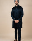 Rich Black Solid Kurta