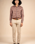 Rust - Ivory Printed Shirt