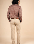 Rust - Ivory Printed Shirt