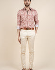 Rust Pink Printed Shirt