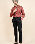 Rust Red Striped Shirt