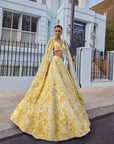 Yellow Floral Lehenga Set 1