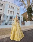 Yellow Floral Lehenga Set 4