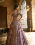 Dusty Mauve Sequin Lehenga Set