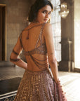 Dusty Mauve Sequin Lehenga Set