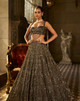 Charcoal Sequin Lehenga Set