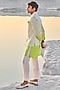 Lime Green Matka Silk Nehru Jacket Set