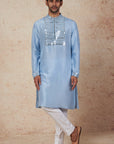 Powder Blue Embroidered Kurta Set