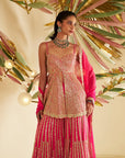 Fuchsia Gota Patti Sharara Set- Ready To Ship