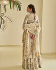 Nude Floral Sharara Set