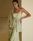 Mint Green Sequin Sharara Set- Ready To Ship