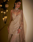 Champagne Sequin Sharara Set
