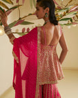 Fuchsia Gota Patti Sharara Set- Ready To Ship