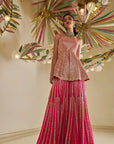 Fuchsia Gota Patti Sharara Set- Ready To Ship