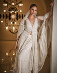 White Sequin Sharara Set