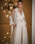 White Sequin Sharara Set