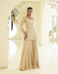 Nude Dori Sharara Set