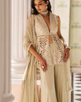 Mint Green Cut Work Sharara Set Full 2
