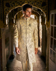 Ivory Gold Sherwani Set