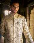 Ivory Gold Sherwani Set