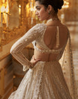 Ivory Gold Sequin Lehenga Set