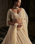 Cream Pearl Lehenga Set