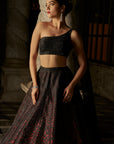 Black Crystal Lehenga Set