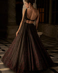 Black Crystal Lehenga Set