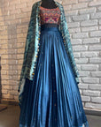 Indigo Lehenga Cape Set