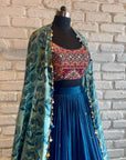 Indigo Lehenga Cape Set