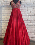 Red Marodi Work Gown