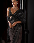 Coffee Ombre Sequin Georgette Saree