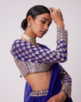 Persian Blue Hand Embroidered Lehenga Set
