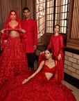 Red Paisley Lehenga Set 3
