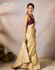 Beige Jacquard Saree