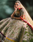 The Aam Panna Lehenga with 2 Dupattas - Ready to Ship