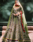 The Aam Panna Lehenga with 2 Dupattas - Ready to Ship