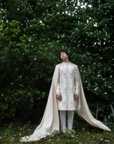 Wisteria White Sherwani Set