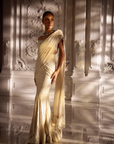 Ivory Drape Saree - Ready to Ship