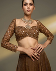 Copper Gold Lehenga Set - Midas Touch