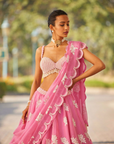 Pink Flower Lehenga Set - Ready to Ship