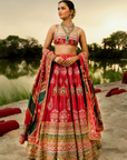 Red Banno Lehenga Set