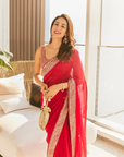 Classic Surkh Laal Saree Set - Ready to Ship