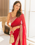 Classic Surkh Laal Saree Set - Ready to Ship